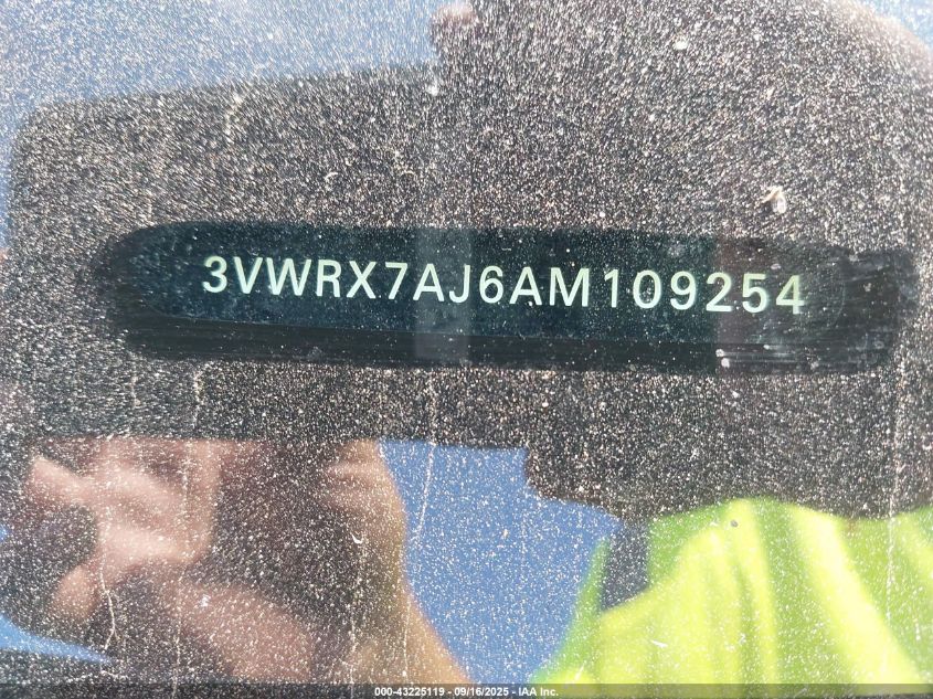 2010 Volkswagen Jetta Limited Edition VIN: 3VWRX7AJ6AM109254 Lot: 43225119