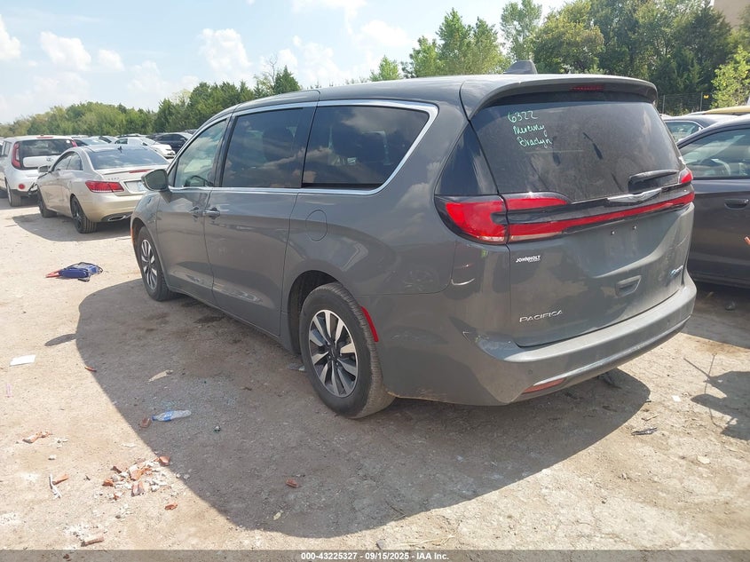 2022 Chrysler Pacifica 3.6 Hybrid Touring L Grey Lot 111043225327 Vin 2C4RC1L76NR164119