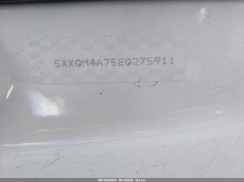 2014 Kia Optima Lx VIN: 5XXGM4A75EG275911 Lot: 43225425