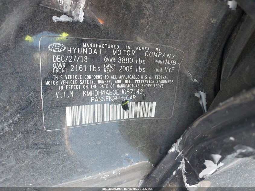 2014 HYUNDAI ELANTRA SE - KMHDH4AE3EU087142