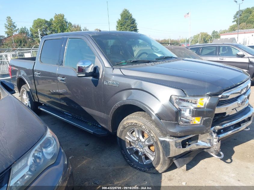 2017 Ford F-150 Lariat VIN: 1FTEW1EF5HFA81352 Lot: 43225709