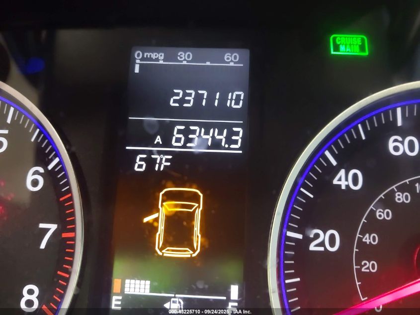 2009 Honda Cr-V Ex-L VIN: JHLRE48779C001727 Lot: 43225710