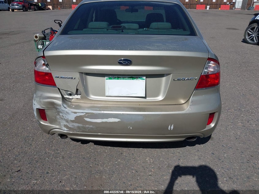 2008 Subaru Legacy 2.5I VIN: 4S3BL616087217167 Lot: 43225746