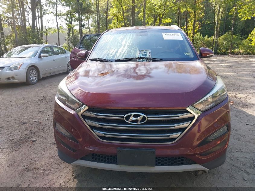 2017 Hyundai Tucson Limited VIN: KM8J3CA27HU356393 Lot: 43225958