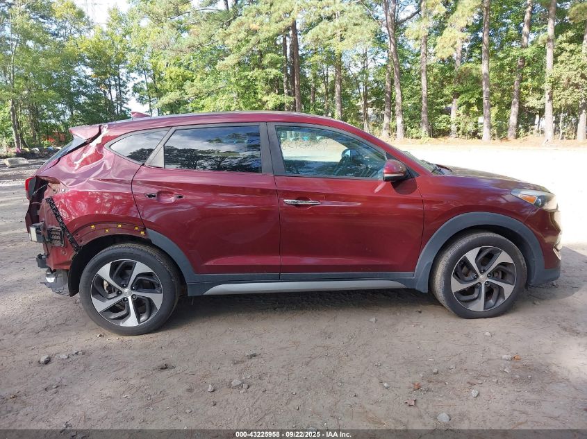 2017 Hyundai Tucson Limited VIN: KM8J3CA27HU356393 Lot: 43225958
