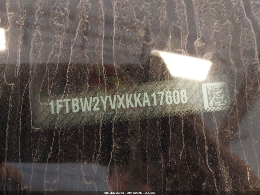 2019 Ford Transit-350 VIN: 1FTBW2YVXKKA17608 Lot: 43225994