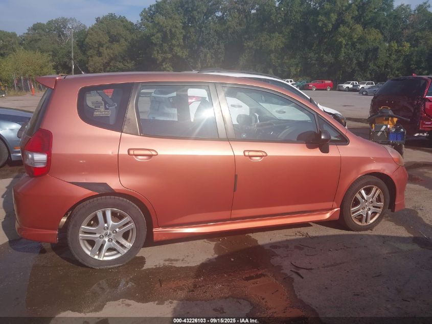 2008 Honda Fit Sport VIN: JHMGD38638S067221 Lot: 43226103