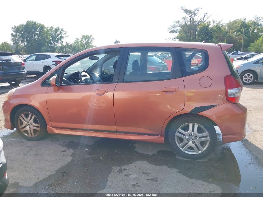 2008 Honda Fit Sport VIN: JHMGD38638S067221 Lot: 43226103