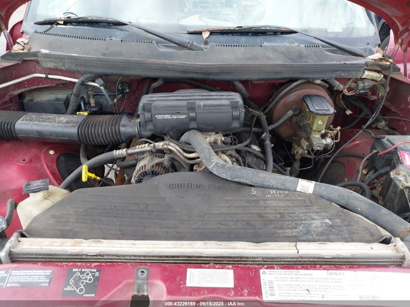 1996 Dodge Ram 1500 VIN: 1B7HC16Y5TS543690 Lot: 43226169