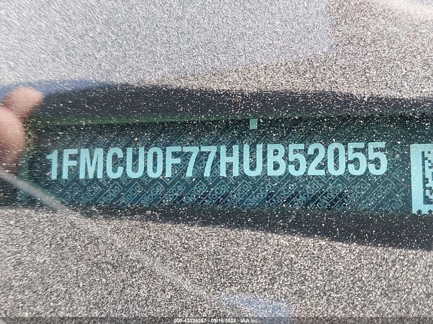 2017 Ford Escape S VIN: 1FMCU0F77HUB52055 Lot: 43226357