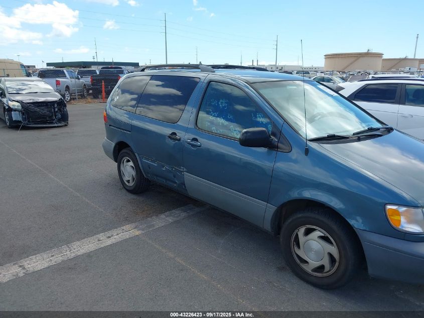 2000 Toyota Sienna Le VIN: 4T3ZF13C9YU262706 Lot: 43226423