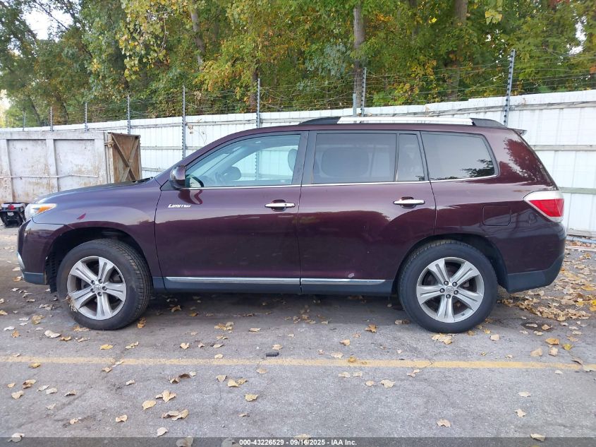 2012 Toyota Highlander Limited V6 VIN: 5TDDK3EH8CS127088 Lot: 43226529