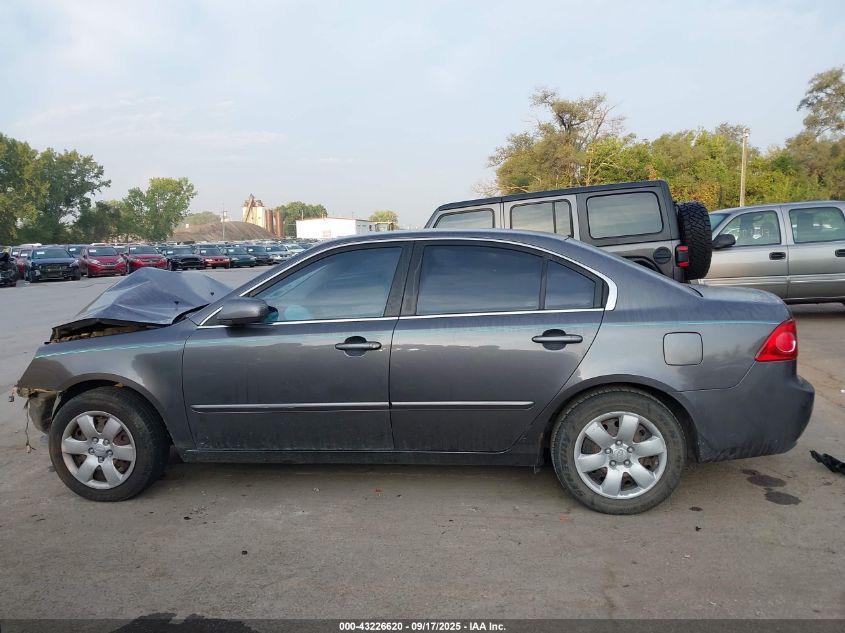 2008 Kia Optima Lx VIN: KNAGE123185266703 Lot: 43226620