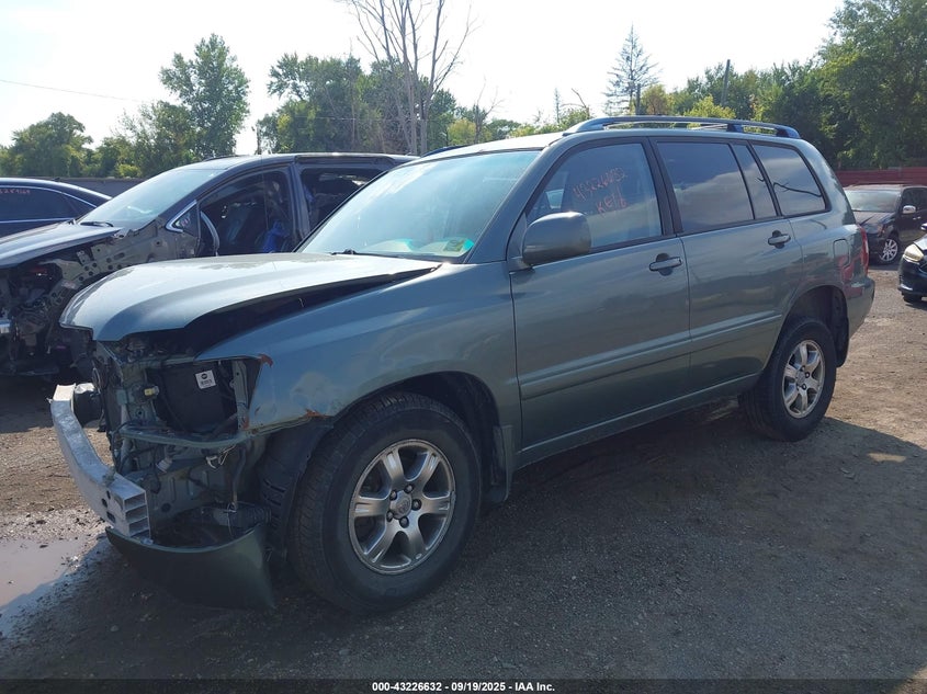 2007 Toyota Highlander V6 green other gasoline JTEHP21A470211807 photo #3