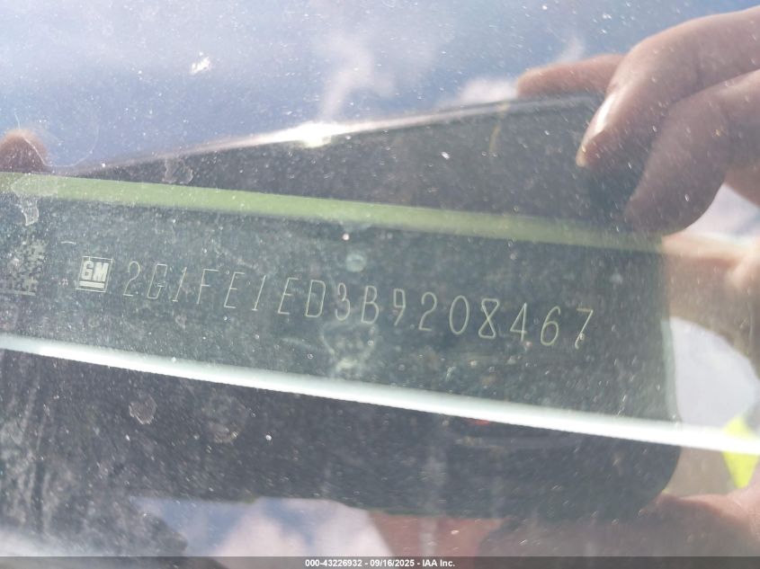 2011 Chevrolet Camaro 1Ls VIN: 2G1FE1ED3B9208467 Lot: 43226932