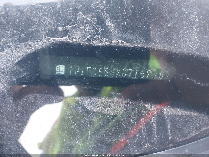 2012 Chevrolet Cruze Ls VIN: 1G1PC5SHXC7162969 Lot: 43226971