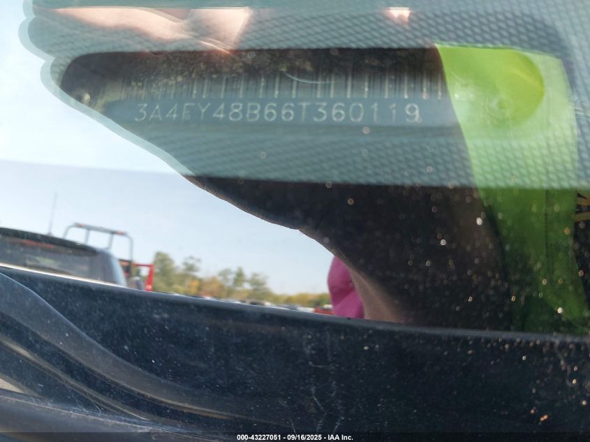 2006 Chrysler Pt Cruiser VIN: 3A4FY48B66T360119 Lot: 43227051