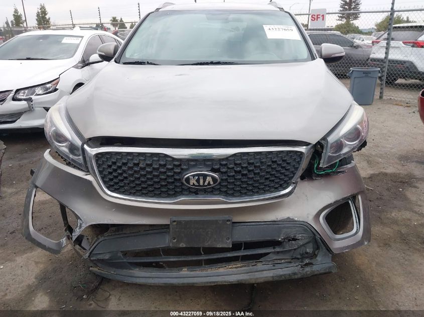 2016 Kia Sorento 3.3L Lx VIN: 5XYPGDA50GG158161 Lot: 43227059