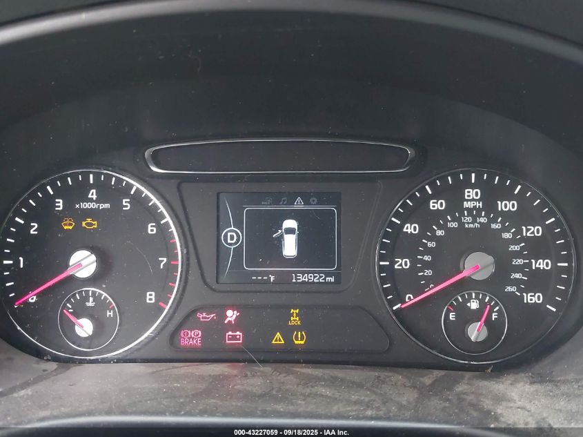 2016 Kia Sorento 3.3L Lx VIN: 5XYPGDA50GG158161 Lot: 43227059