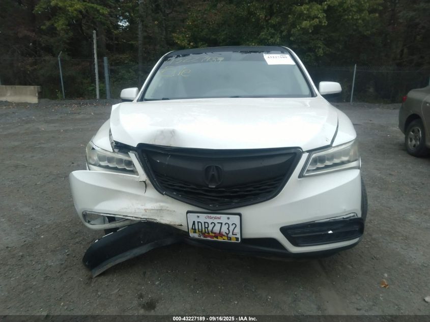 2016 Acura Mdx Technology Acurawatch Plus Packages/Technology Package VIN: 5FRYD4H49GB051089 Lot: 43227189