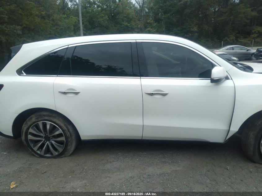 2016 Acura Mdx Technology Acurawatch Plus Packages/Technology Package VIN: 5FRYD4H49GB051089 Lot: 43227189