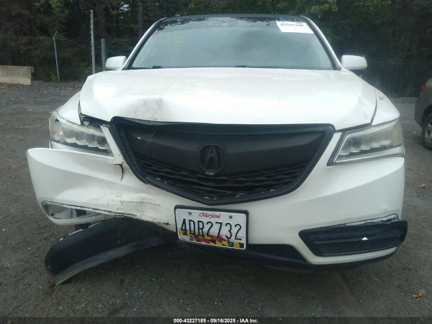 2016 Acura Mdx Technology Acurawatch Plus Packages/Technology Package VIN: 5FRYD4H49GB051089 Lot: 43227189