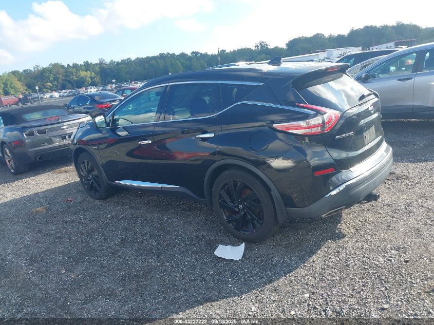 2017 Nissan Murano Platinum VIN: 5N1AZ2MHXHN147636 Lot: 43227222