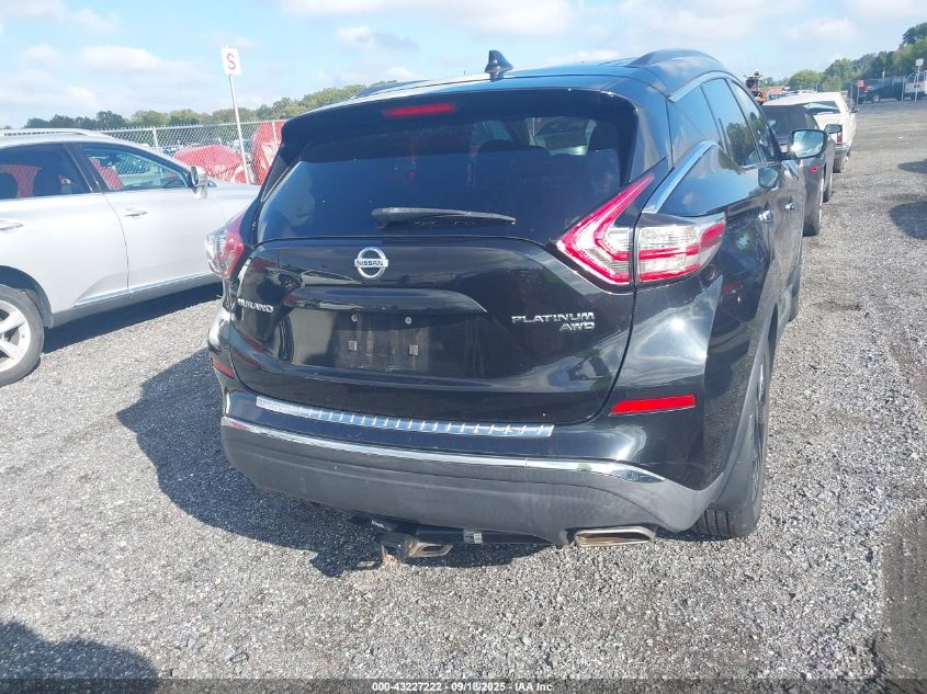2017 Nissan Murano Platinum VIN: 5N1AZ2MHXHN147636 Lot: 43227222