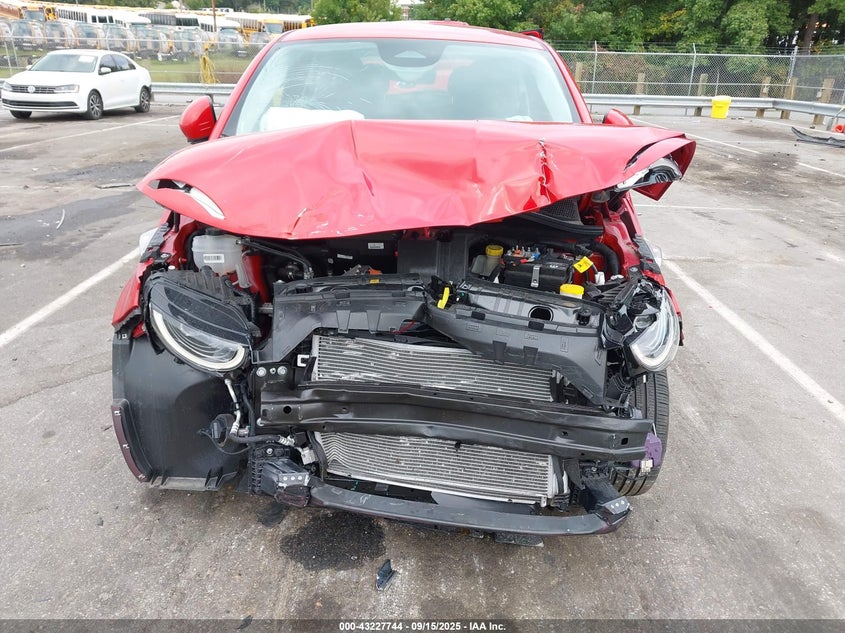 2024 Fiat 500E Inspi(Red) Fwd VIN: ZFAFFAA41RX203362 Lot: 43227744