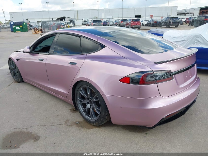 2021 Tesla Model S Long Range Dual Motor All-Wheel Drive pink hatchback electric 5YJSA1E59MF455808 photo #4