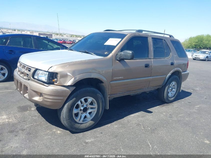2002 Isuzu Rodeo Ls 3.2L V6/Lse 3.2L V6/S 3.2L V6 VIN: 4S2CK58W324310608 Lot: 43227991