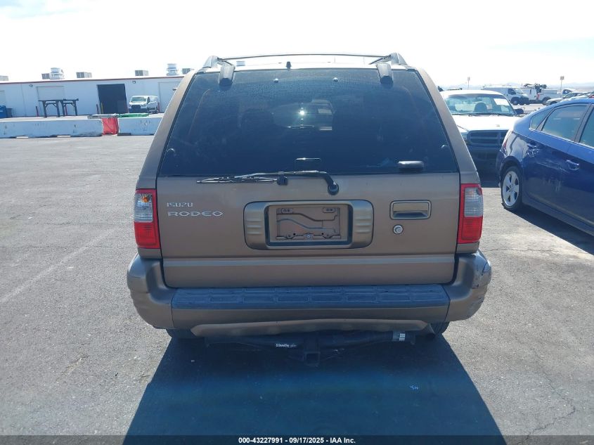 2002 Isuzu Rodeo Ls 3.2L V6/Lse 3.2L V6/S 3.2L V6 VIN: 4S2CK58W324310608 Lot: 43227991