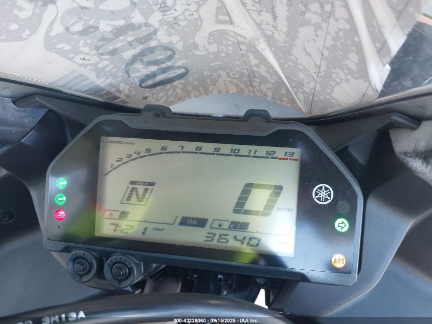 2024 Yamaha Yzfr3 A VIN: MH3RH18Y6RK015248 Lot: 43228060