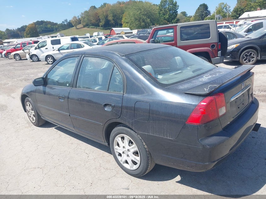 2003 Honda Civic Ex black sedan gasoline 2HGES26753H584798 photo #4