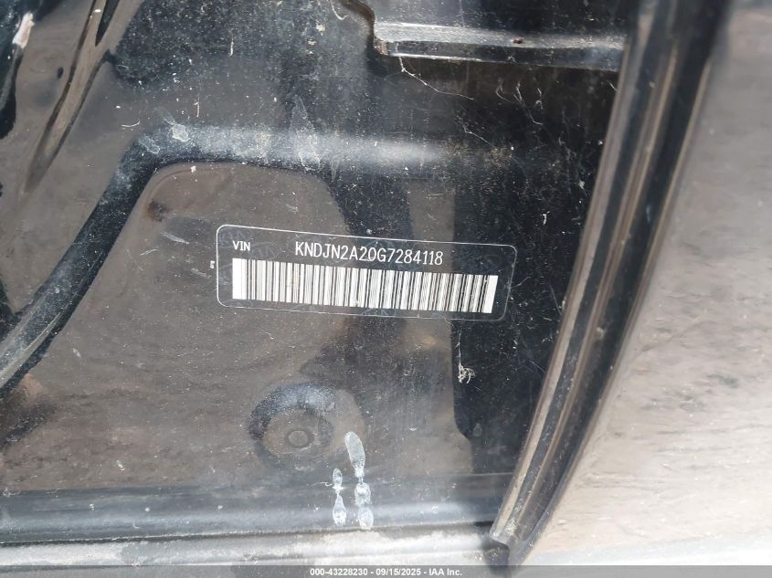 2016 Kia Soul VIN: KNDJN2A20G7284118 Lot: 43228230