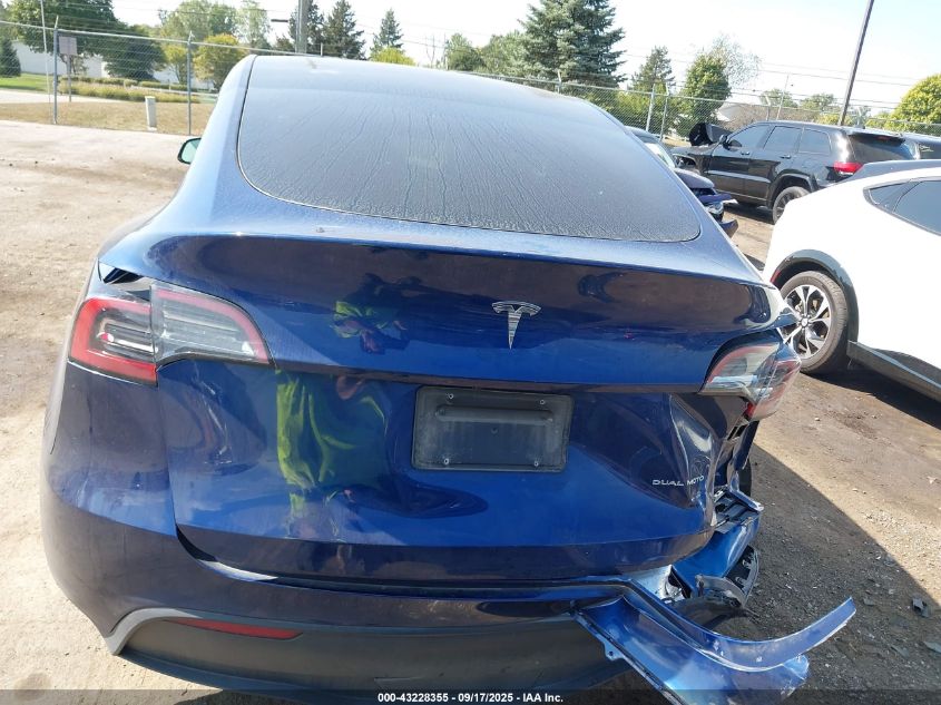 2023 Tesla Model Y Awd/Long Range Dual Motor All-Wheel Drive VIN: 7SAYGDEE6PF615256 Lot: 43228355