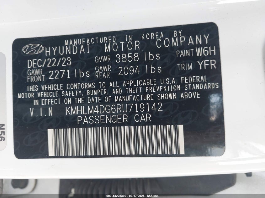 KMHLM4DG6RU719142 2024 HYUNDAI ELANTRA photo no. 9