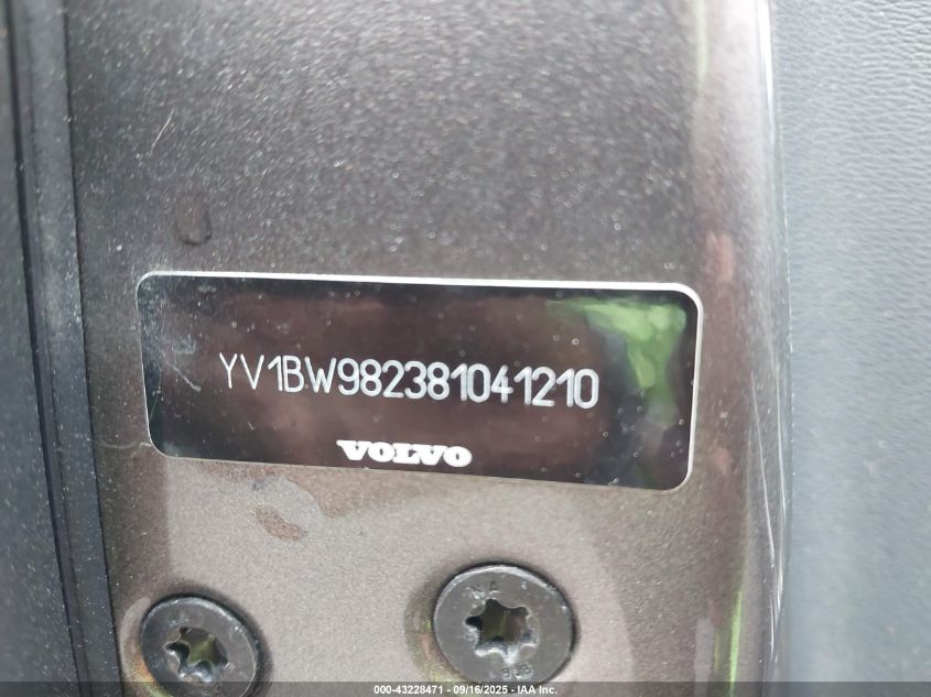 2008 Volvo V70 3.2 VIN: YV1BW982381041210 Lot: 43228471