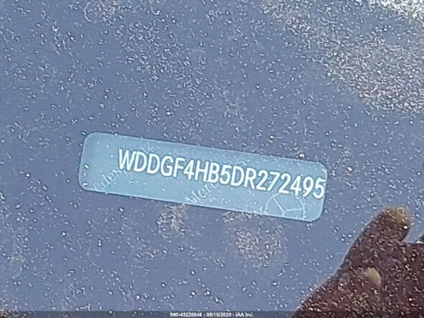 2013 Mercedes-Benz C 250 Sport VIN: WDDGF4HB5DR272495 Lot: 43228546