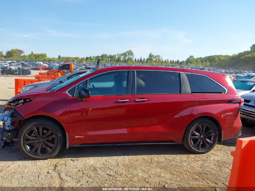 2021 Toyota Sienna Xse VIN: 5TDXRKECXMS016048 Lot: 43228726