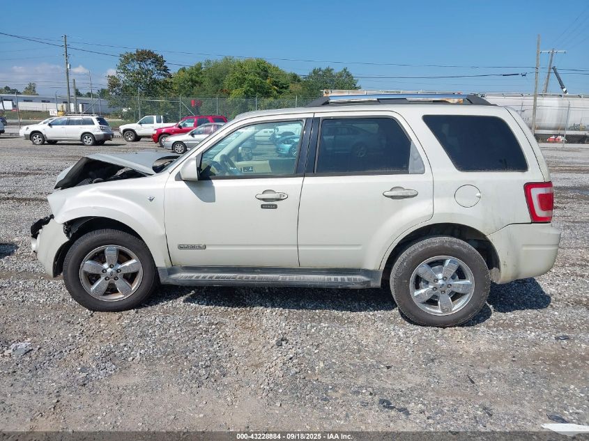 2008 Ford Escape Limited VIN: 1FMCU941X8KB10431 Lot: 43228884