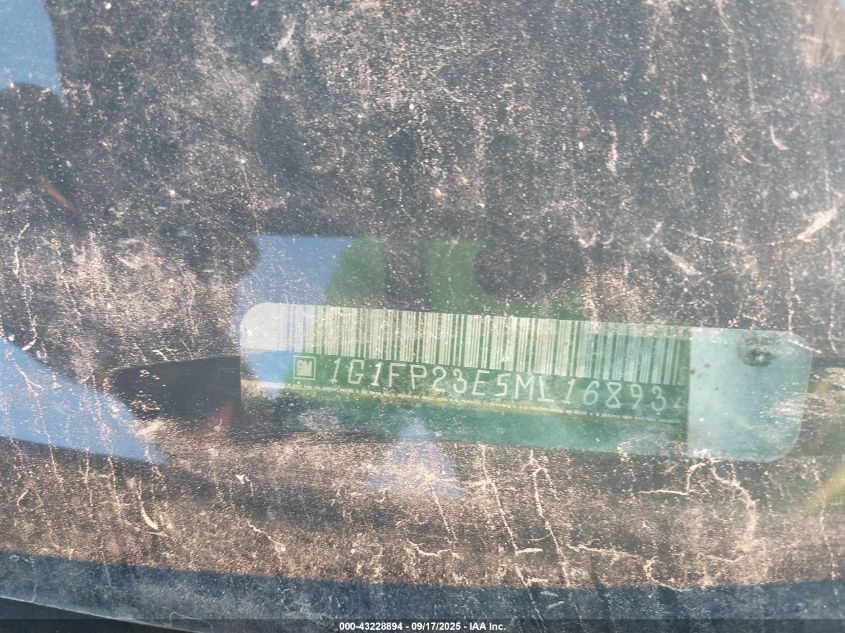 1991 Chevrolet Camaro Rs VIN: 1G1FP23E5ML168934 Lot: 43228894