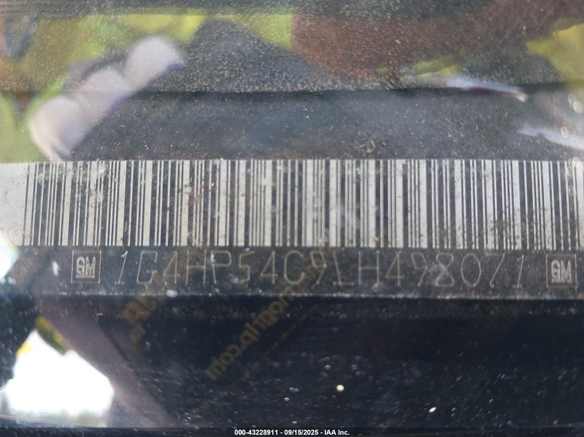 1990 Buick Lesabre Custom VIN: 1G4HP54C9LH498071 Lot: 43228911