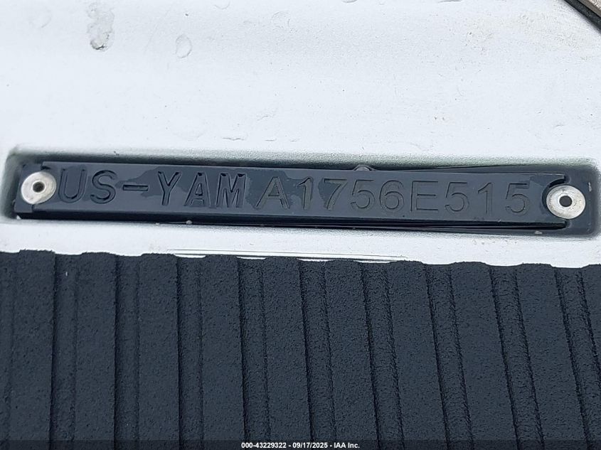 2015 Yamaha Personal Watercraft VIN: YAMA1756E515 Lot: 43229322