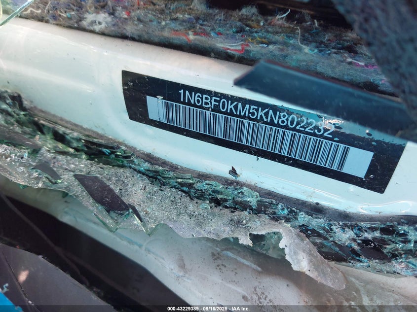 2019 NISSAN NV CARGO NV1500 SV V6 - 1N6BF0KM5KN802232