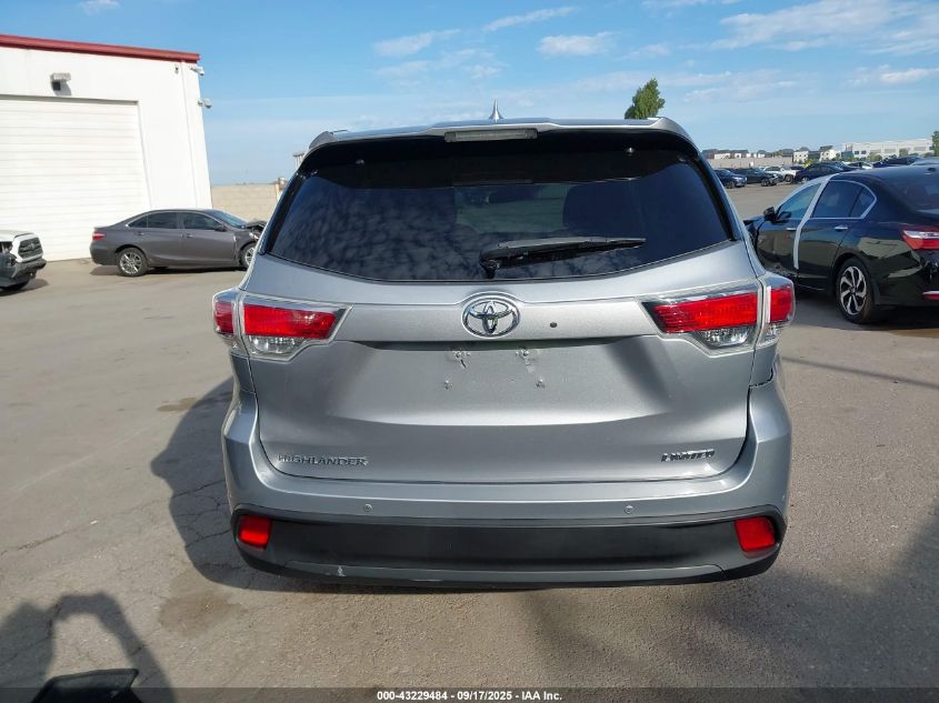 2015 Toyota Highlander Limited V6 VIN: 5TDYKRFH1FS104128 Lot: 43229484