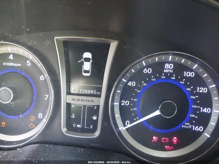 2013 Hyundai Azera VIN: KMHFG4JG3DA323902 Lot: 43229686