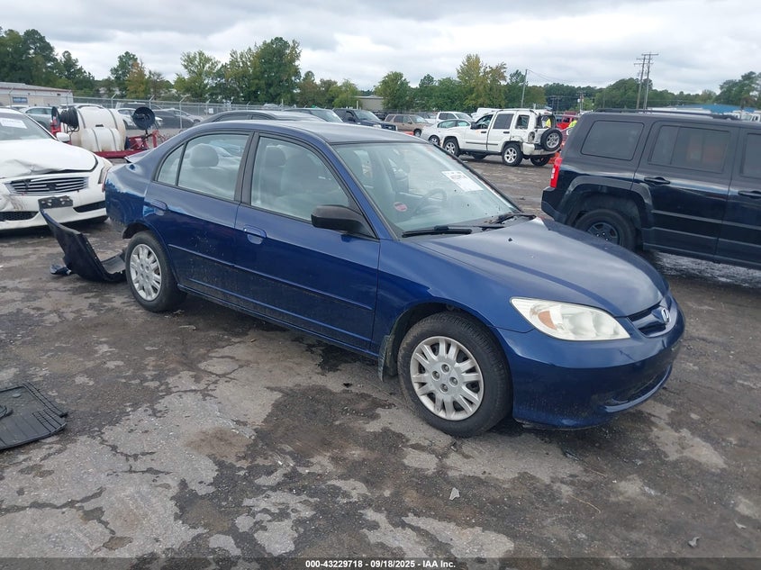 2005 Honda Civic Lx blue sedan gasoline 1HGES16575L014588 photo #1