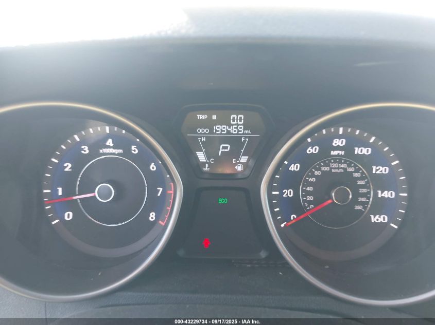 2012 Hyundai Elantra Limited VIN: 5NPDH4AEXCH110265 Lot: 43229734