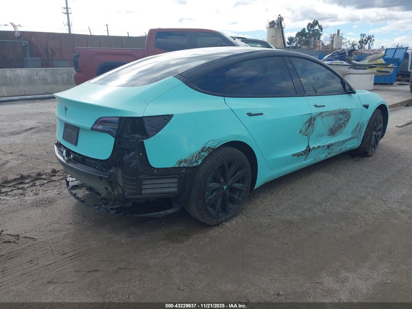 Vin: 5yj3e1ea6pf554550, lot: 43724463, tesla model 3 rear-wheel drive 20234